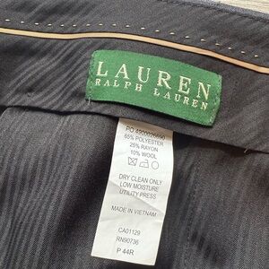 Ralph Lauren Charcoal Wool Blend Fabric